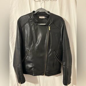 Calvin Klein Moto Dark Leather Jacket